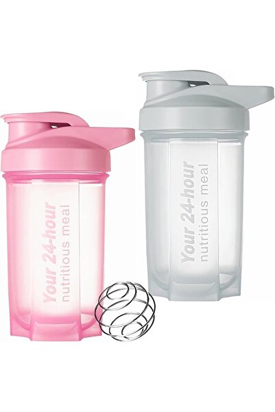 GENERAL 2-Pack Protein Shaker Bottle 500ml Leak-Proof and Bpa-Free for Gym