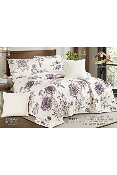 Afkar Albayet Nefren Premium Quality Velvet Compressed Bedding Set - 6 Pieces...