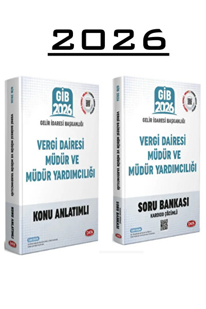 Data Yayınları Data 2026 GİB Vergi Dairesi Müdür Ve Müdür Yardımcılığı Sınavı...