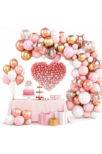 Generic Brand Baloane decorative Arcada, Rose Gold, pentru fetițe, LITTLE SHO...