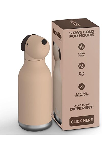 GENERAL Insulated Stainless Steel Water Bottle with a Soft Detachable Animal ...