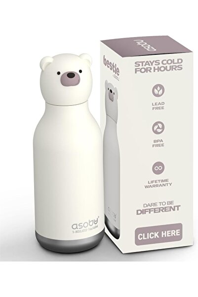 GENERAL Insulated Stainless Steel Water Bottle with a Soft Detachable Animal ...