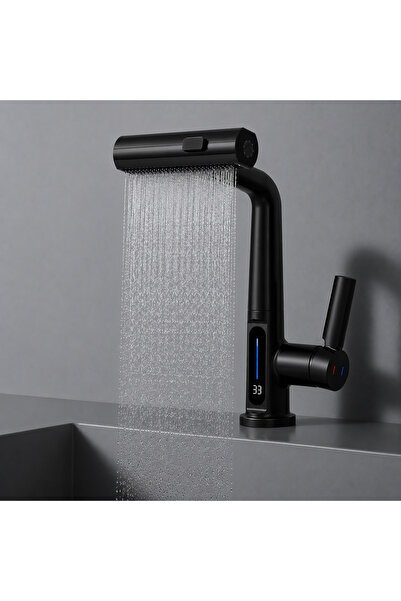 sz master bilişim 3-Function Waterfall Faucet with Led Temperature Display Pu...