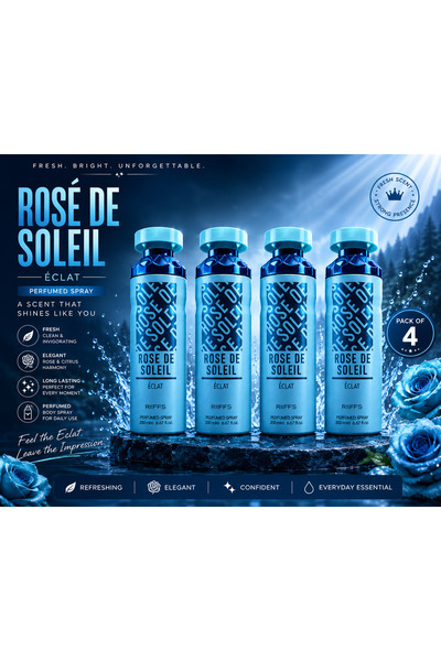 Riiffs Rose de Soleil Eclat Perfumed Spray 200ml – Pack of 4