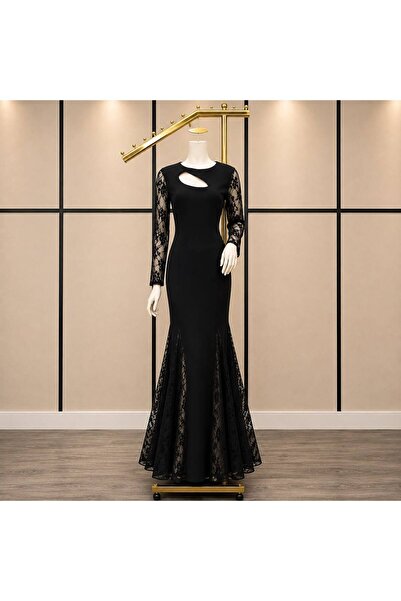 GORI FASHION فستان سهرة انيق باكمام دانتيل