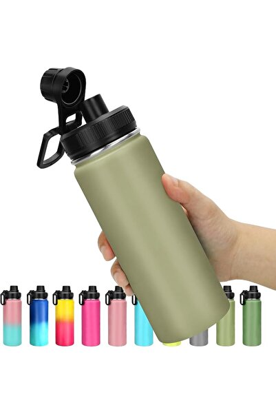 GENERAL 500ml Stainless Steel Water Bottle with Spout Lid by Zomike, Double W...