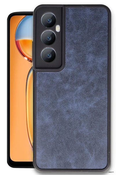 New Face Aconcept Realme C65 Case Aras Leather Cover (205122) - Navy Blue