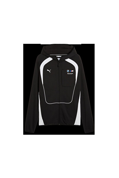 Puma BMW MMS Sptswr Hdd Sweat Jkt Erkek Siyah Sweatshirt