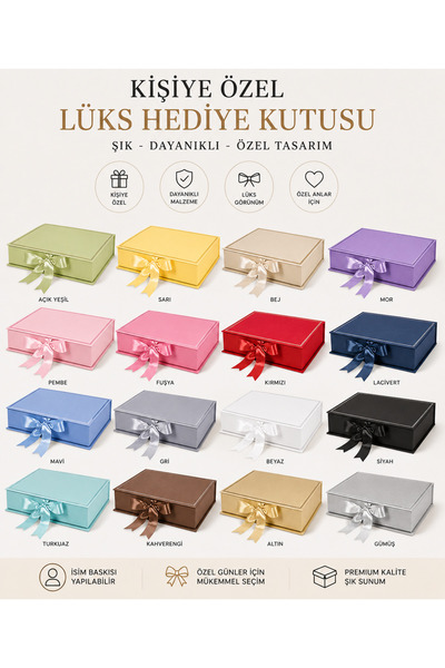 YEAP OFFICE Kişiye Özel Hediyelik Taslamalı Kutu - Firmaya veya Bireysel Olar...