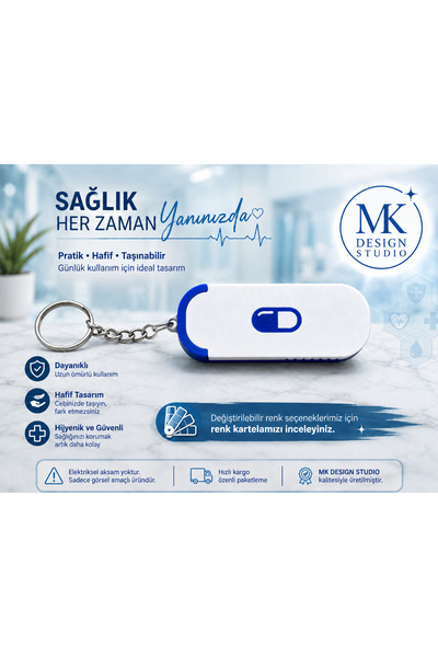 MK DESIGN STUDIO Anahtarlıklı 3 Bölmeli İlaç Saklama ve Taşıma Kutusu – Mini ...
