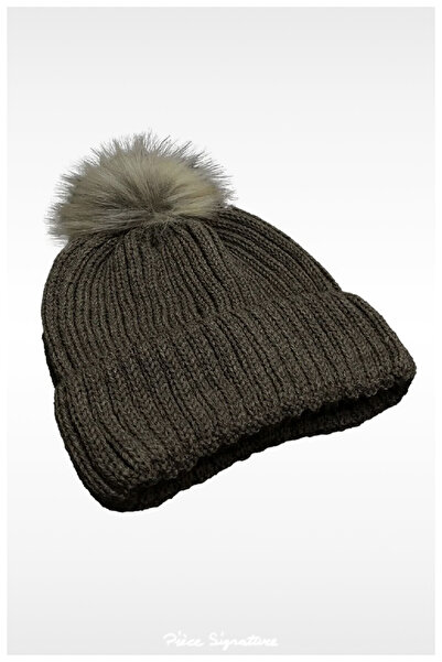 PIECE SIGNATURE Thick Warm Pompom Ski Beanie For Women