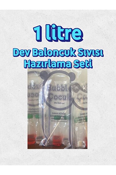 Bubble Çocuk 1 Litrelik Dev Baloncuk Sıvısı Hazırlama Seti - Baloncuk makina ...