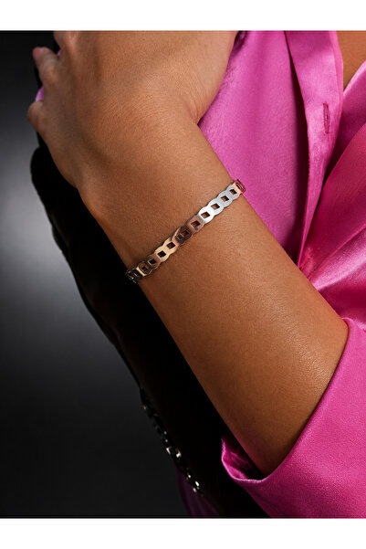 ByMerve Bym Shiny Chain Model Steel Women's Bracelet Daily Stylish Bracelet A...