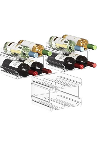 GENERAL Lifeworth Stackable Wine Organizer for Cabinet Plastic Wine Holder fo...