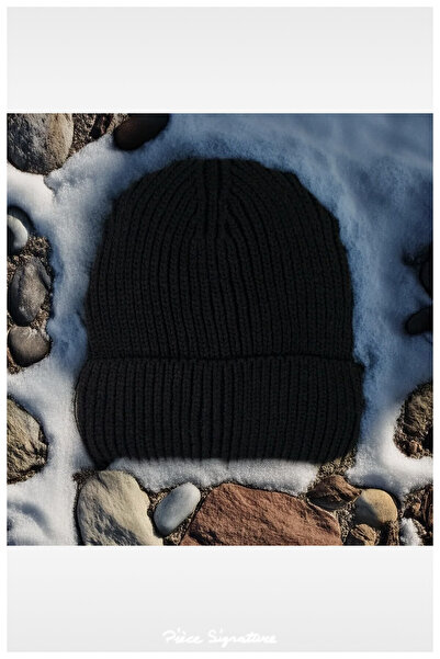 PIECE SIGNATURE Comfortable and Warm, Plain Washed Folded Beret (for Women an...