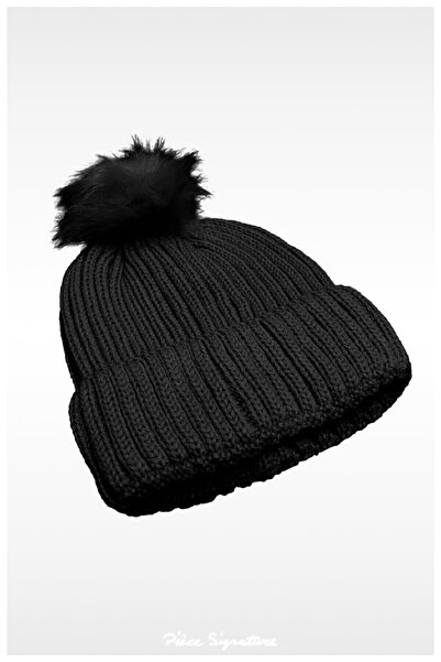 PIECE SIGNATURE Thick Warm Pompom Ski Beanie For Women