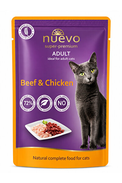 Nuevo Nuofu Wet Food for Adult Cats Beef with Chicken85G