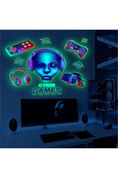 GENERAL Nalakal Glow-In-The-Dark 3D Wall Stickers Video Game Console Wall Sti...