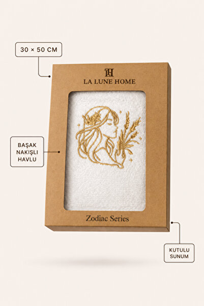la lune home 30X50 cm Zodiac Embroidered Boxed Towel – 100% Cotton Gift Hand ...