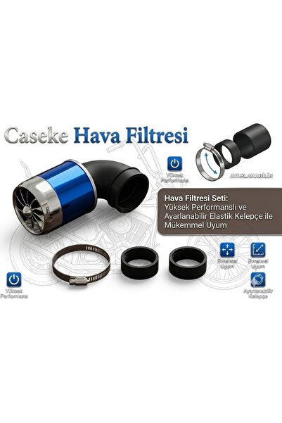 cg Sgm Hava Filtresi Modifiye Açık 35-42-48mm Mavi