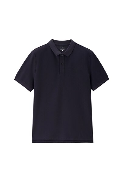 Giordano Men's Cotton Lycra Stretch Solid Polo Shirt