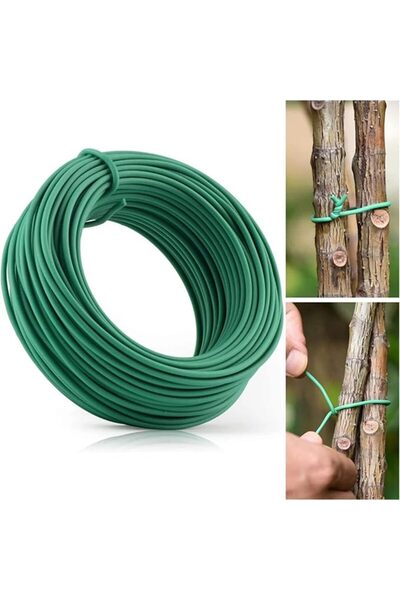 GENERAL Xspring Plant Ties, 2.5mm X 20m for Plants, Adjustable Green Twisted ...