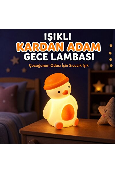 Liberyan Dekoratif Işıklı Kardan Adam Figürü 10x6x7cm – LED Aydınlatmalı Yılb...