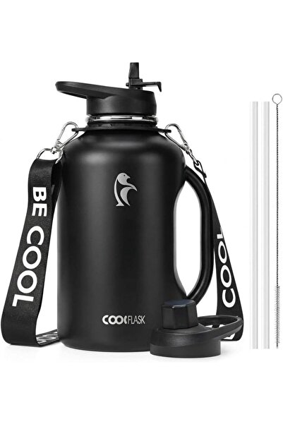 GENERAL 1.9L Cool Flask Water Bottle, Double Wall Insulated Stainless Steel M...