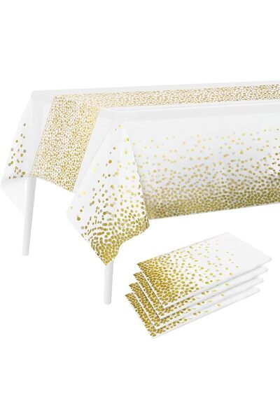 GENERAL Milfox Decorative Disposable Table Cover Plastic Tablecloth Waterproo...