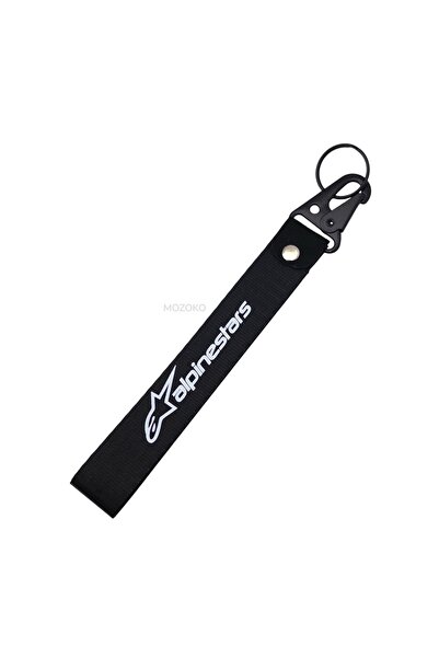 MOZOKO High-Quality Alpinestars Compatible Fabric and Metal Motorcycle Keycha...