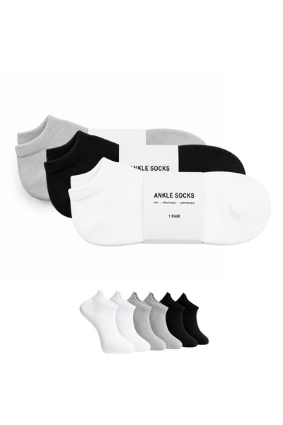 KEKIQUE Unisex Bilek Çorap 3 Çift 36-42 Günlük Kısa Soket Çorap