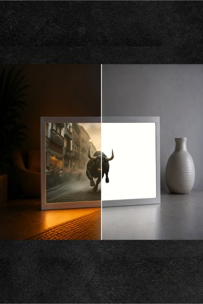 ZARK garage Pictură LED „Evadarea din mușcătura” – Lampă decorativă de masă ș...