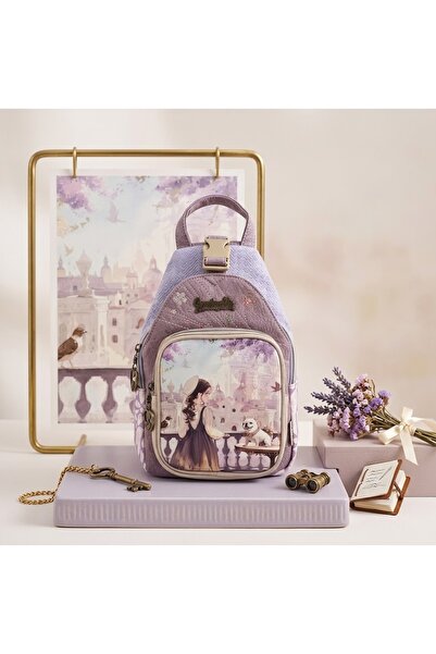 Sweet Candy Rucsac cu păpușă, buzunare exterioare și 2 fermoare pentru femei