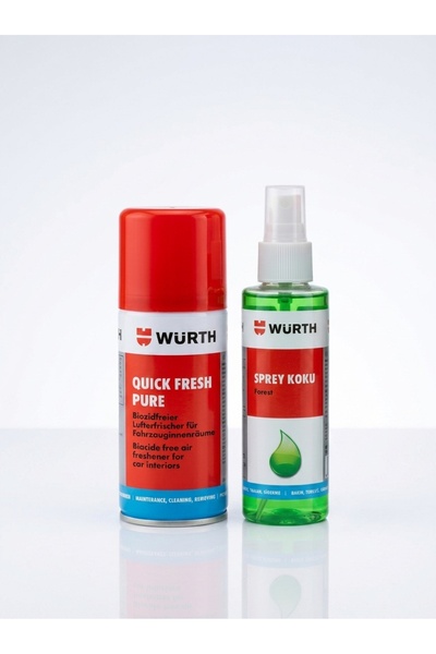 Würth Araç İçi Temizleyici Kötü Koku Giderici Quick Fresh 100 Ml + Forest Spr...