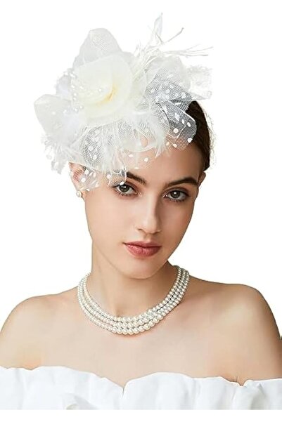 Boolygo Bolaiju Women's Feather Hat Tea Party Hat Wedding Carnival Hat