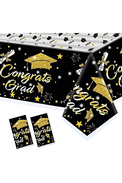 GENERAL 2024 Graduation Party Disposable Plastic Tablecloth Tablecloth for Gr...