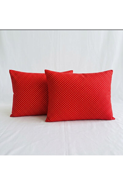 mihriban Covered Model Red Polka Dot Patterned Baby Pillowcase 35X45 cm (2 Pi...