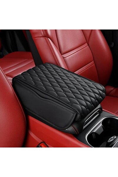 GENERAL Car Center Console Protective Cover with Side Pockets Leather Armrest...