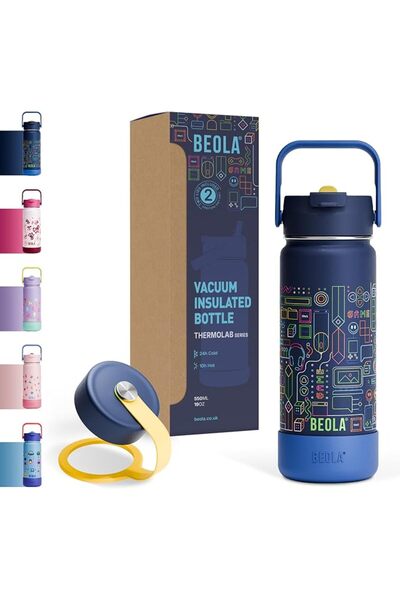 GENERAL 18/8 Stainless Steel Water Bottle, Double Wall Insulated Thermal Bott...