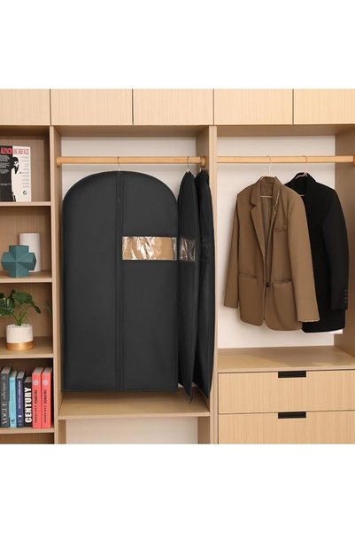 Kimmama Long Garment Bags for Hanging Clothes, Dress Bags, Garment Cover for Hanging Wedding Dress, Suit, Clothes