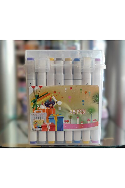 ada çanta kırtasiye 48 Li Marker Pen Set 48 Colors Hu4956