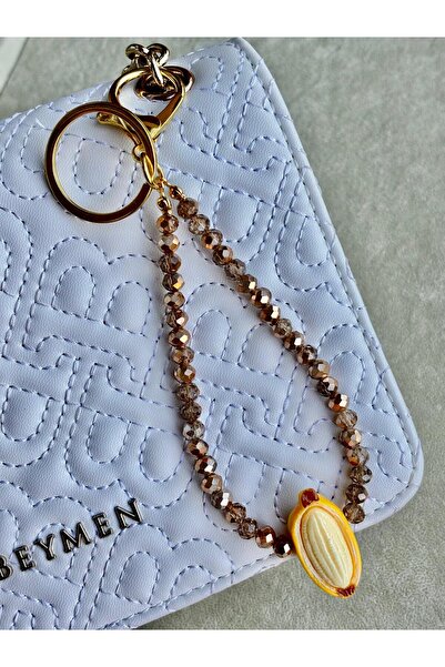 PEONY peonyofficiall Muz Çanta Süsü Gold Kristal Charm Banana Anahtarlık Klipsli