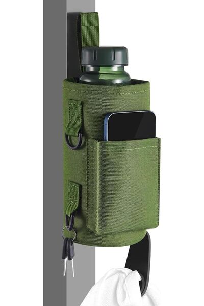 Domensi Magnetic Water Bottle Holder, Gym Water Bottle Carrier Case with Phon...