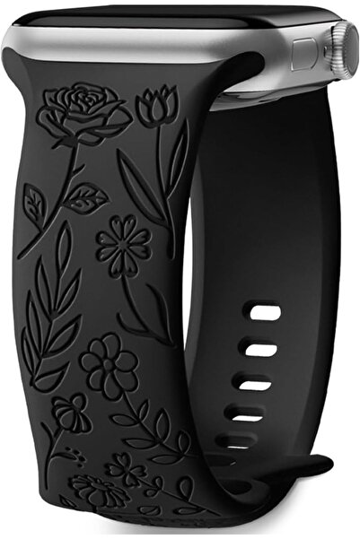 Upeak Floral Engraved Strap Compatible with Apple Watch Band 38mm 40mm 41mm f...