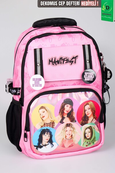 MANİFEST x Dekomus Lisanslı Toz Pembe Collection Okul Çantası