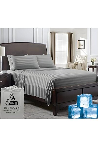 GENERAL 7Starshzm Bamboo Bedding Sheets Set, King Size 180X200 400Tc Cooling,...
