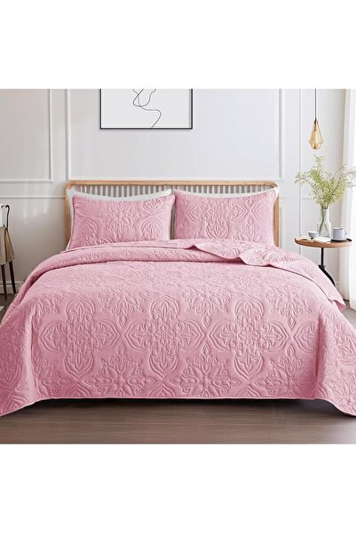 GENERAL Soft Quilt Set for All Seasons, Classic Ultrasonic Full Size Damask Q...