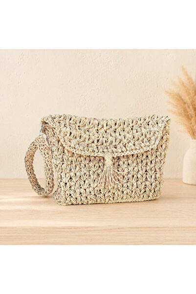 hobilanka hand knitted straw bag