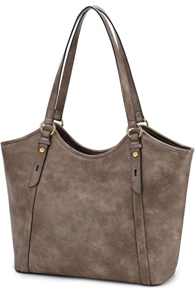 GENERAL Large Tote Bag for Women Trendy Vegan Leather Top Handle Handbag with...