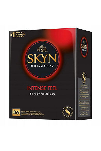 SKYN Prezervative UNIMIL FEEL EVERYTHING INTENSE fără latex 36 bucăți